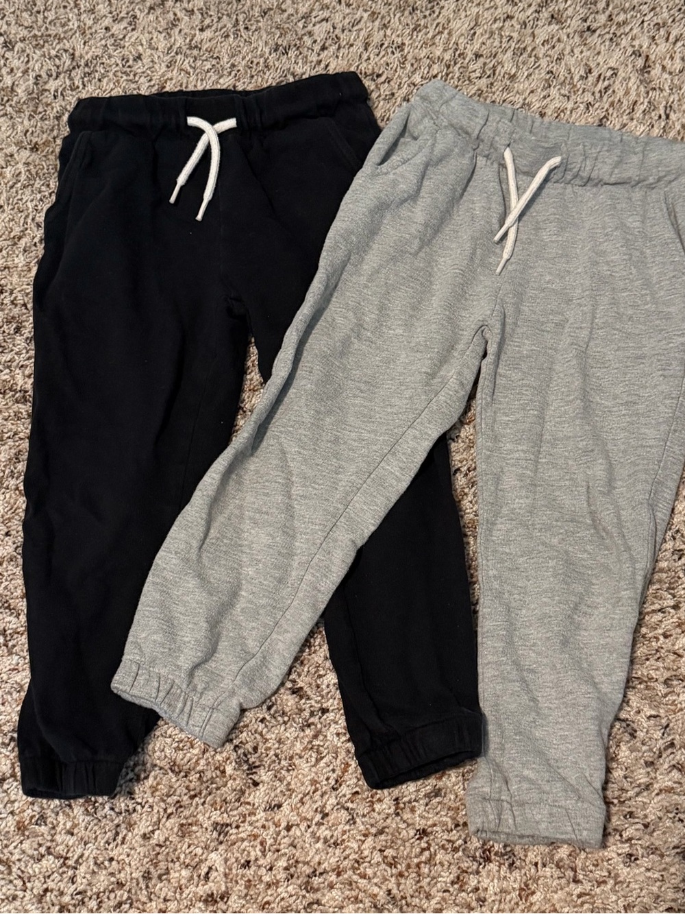 Kids Old Navy Drawstring Jogger Pants - Black & Gray